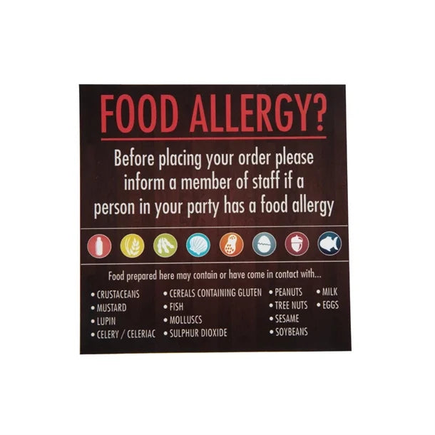 Vogue Food Allergen Window & Wall Stickers