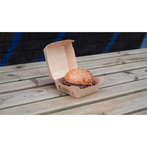 Notpla 5" Clamshell Burger Boxes - Kraft (200 Pack) - image 2