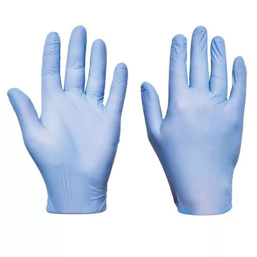 Box of x100 Supertouch Ultra Nitrile Powder Free Blue Gloves