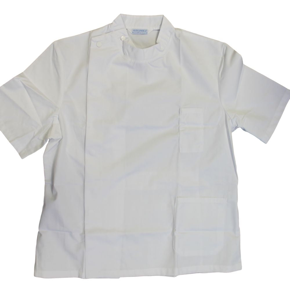 Men's Alexandra White Short-sleeved Dental Tunic (Size 49" Chest)
