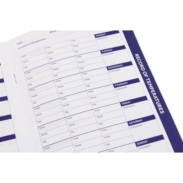 Hygiplas Temperature Log Book