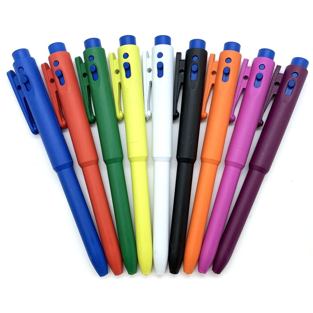 Black Ink Retractable Detecta Pen with Clip in Green