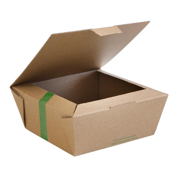 Vegware Microflute Hinged Hot Boxes 6x6" (210 Pack) - image 3
