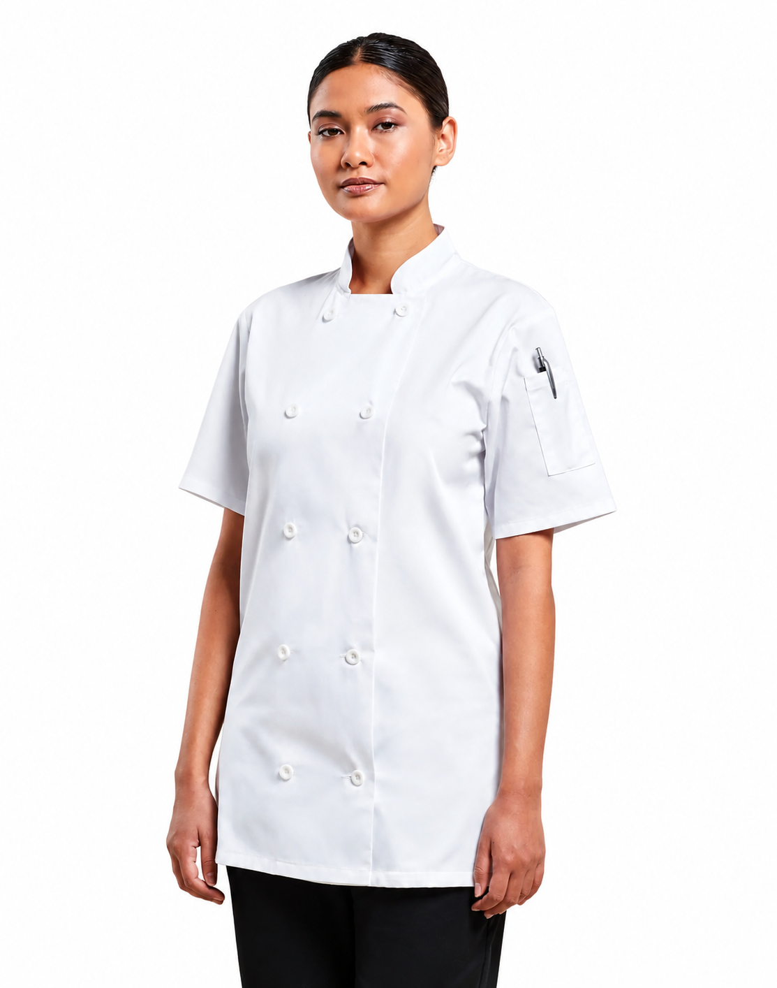 Ladies Short Sleeve Chef Jacket