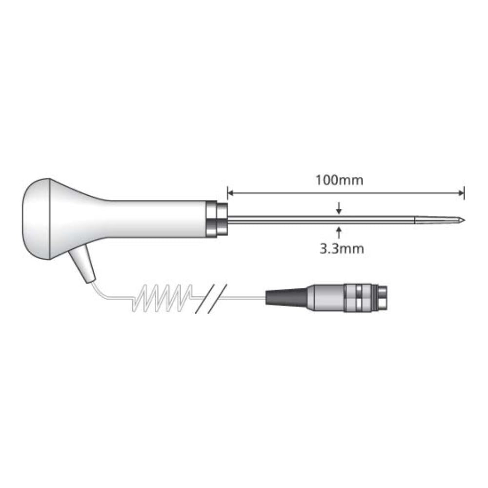 Comark PX22L/C Food Penetration Probe (Thermistor/White/Curly) (PX22L/C)