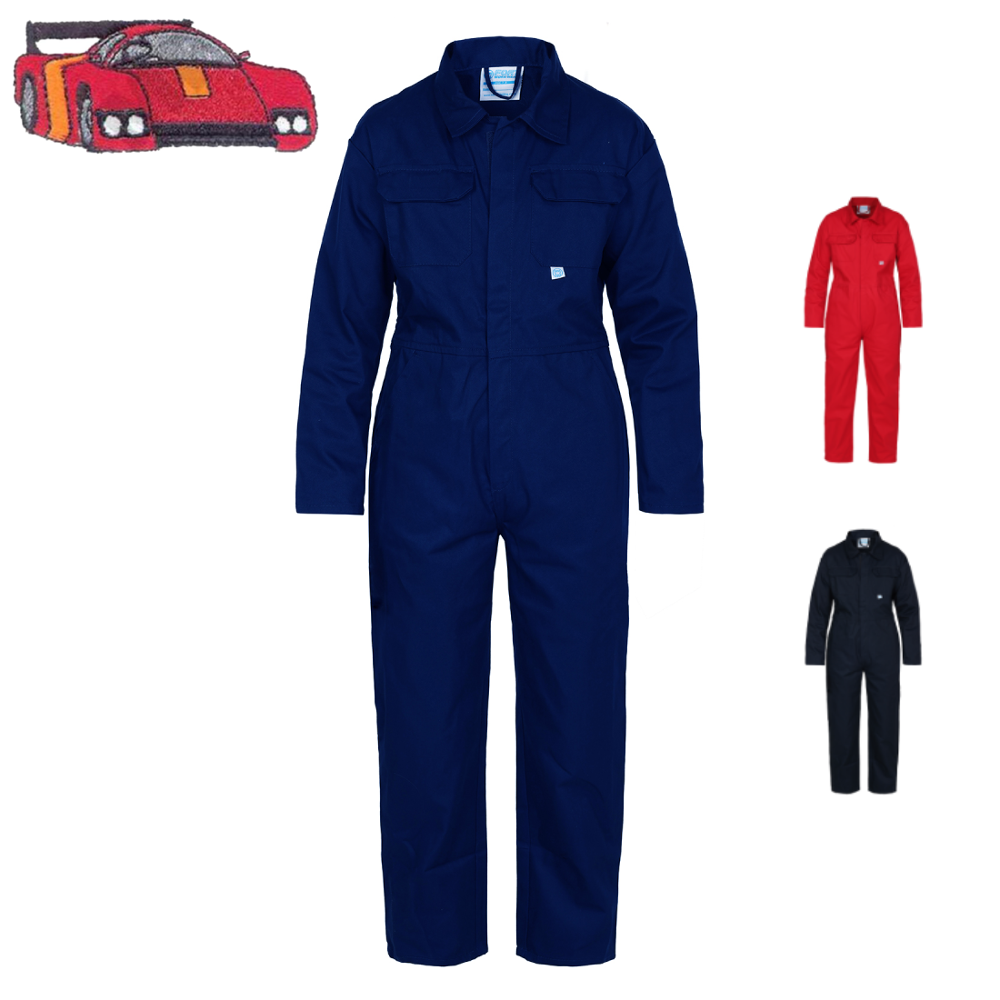 Kids Racing Car Emblem "Themed" Coveralls