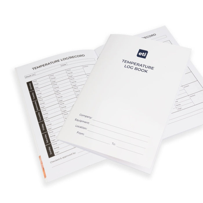ETI A5 Temperature Log Book – 6 Months of Food Temperature Records