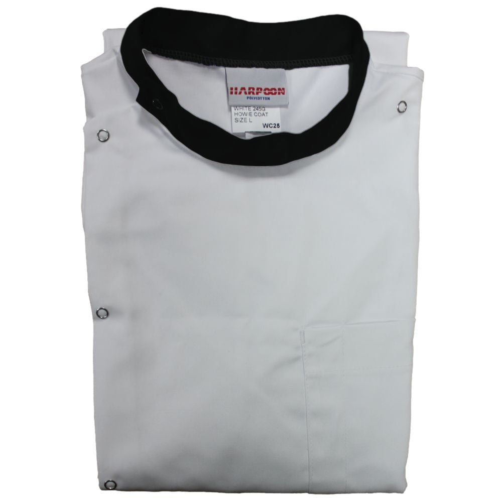 White Howie Lab Coats with Black Coloured Collar