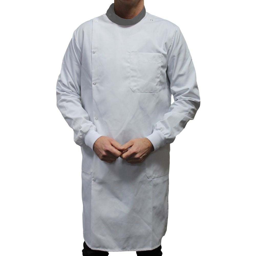 White Howie Lab Coats with Grey Coloured Collar