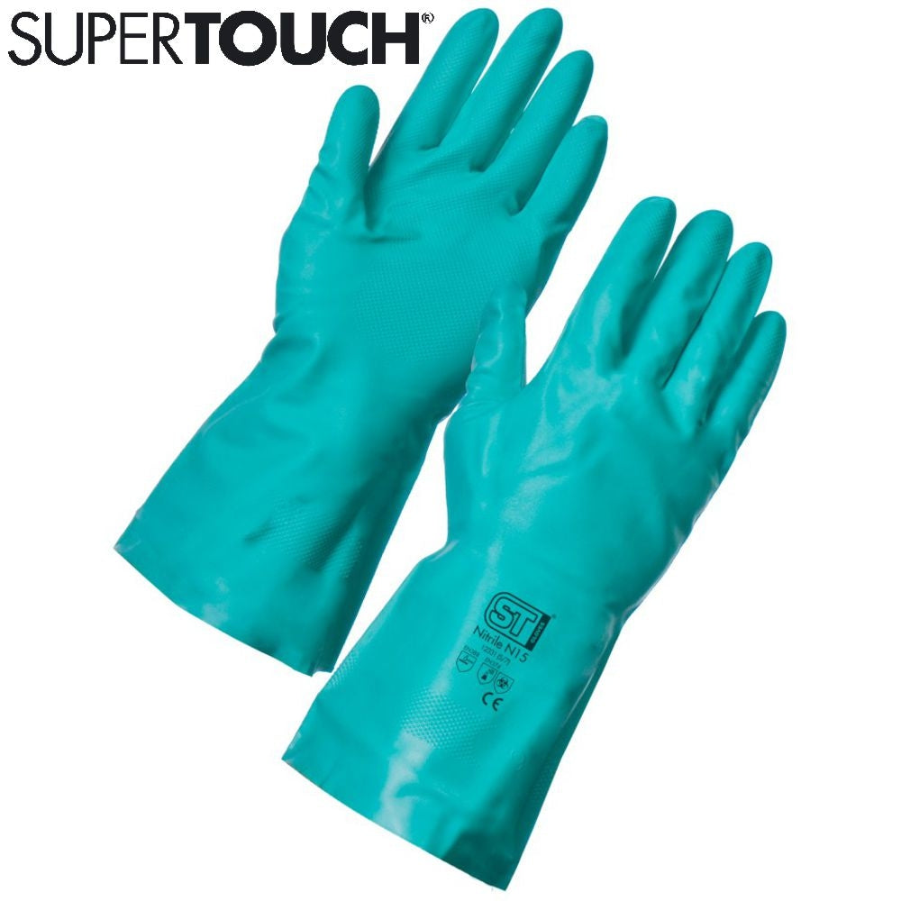 Nitrile N15 Gloves - Green - Size XL (10)