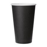 Fiesta Recyclable Coffee Cups Single Wall Black 455ml / 16oz (1000 Pack)