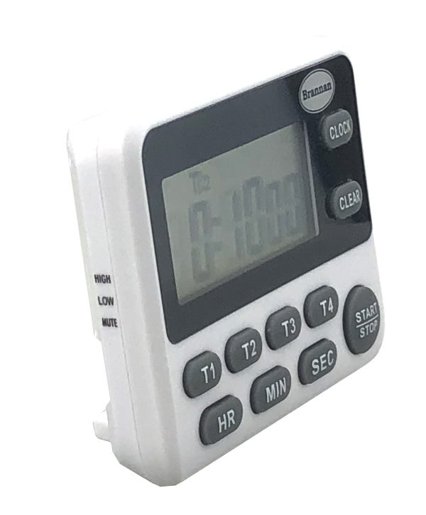 Brannan Four-Way Digital Kitchen Timer & Clock