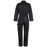 Mens Black 240gm Coveralls Zip Front