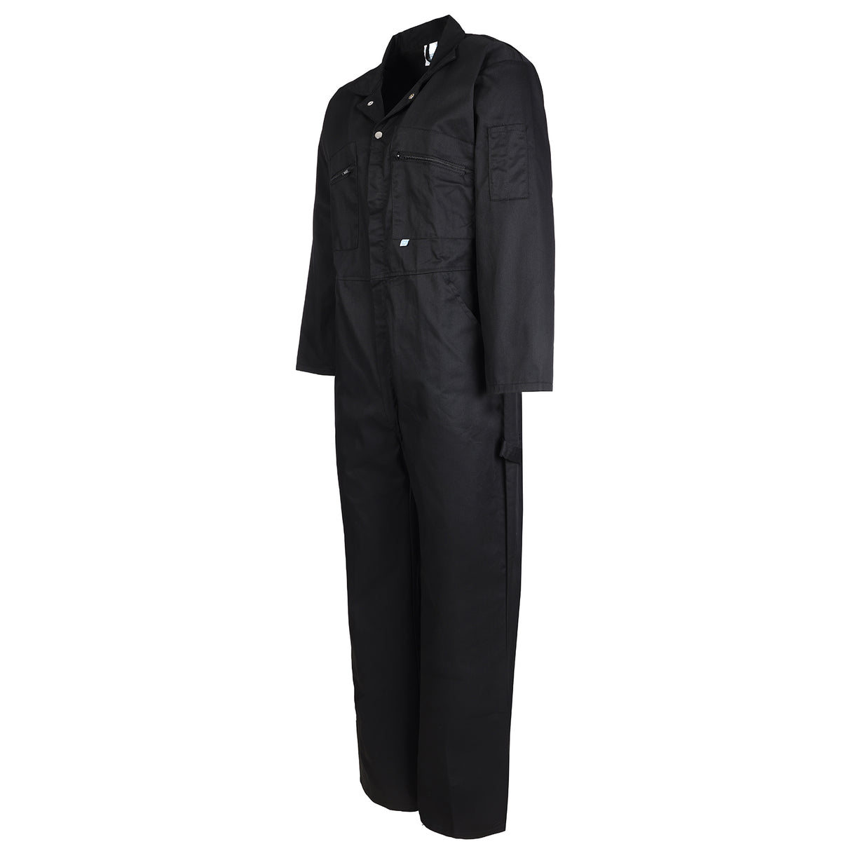 Mens Black 240gm Coveralls Zip Front