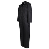 Mens Black 240gm Coveralls Zip Front