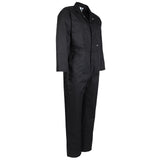 Mens Black 240gm Coveralls Zip Front