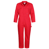 Mens Red 240gm Coveralls Zip Front