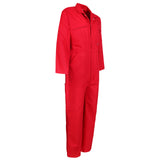 Mens Red 240gm Coveralls Zip Front