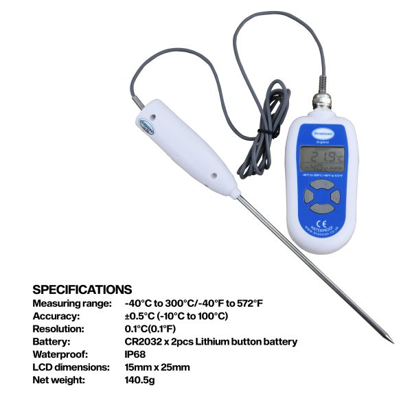 Brannan Hand-held HACCP Waterproof Thermometer