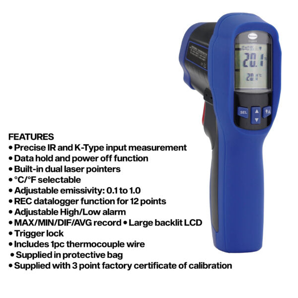 Brannan Advanced Dual Laser Infrared Thermometer – High Range