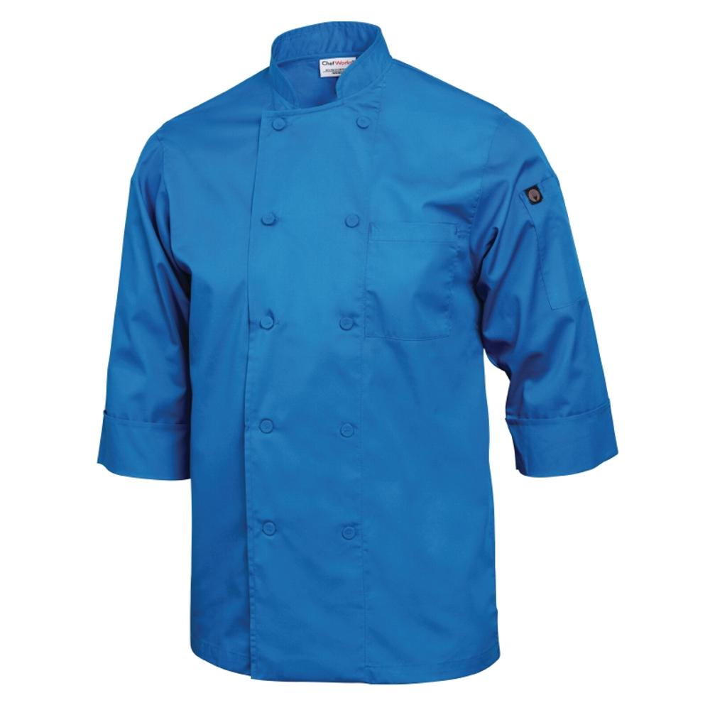 Colour by Chef Works 3/4 Sleeve Jacket - Blue