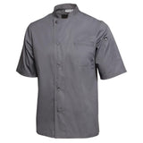 Chef Works Valais Chef Coat - Grey with Black VENTED Panels