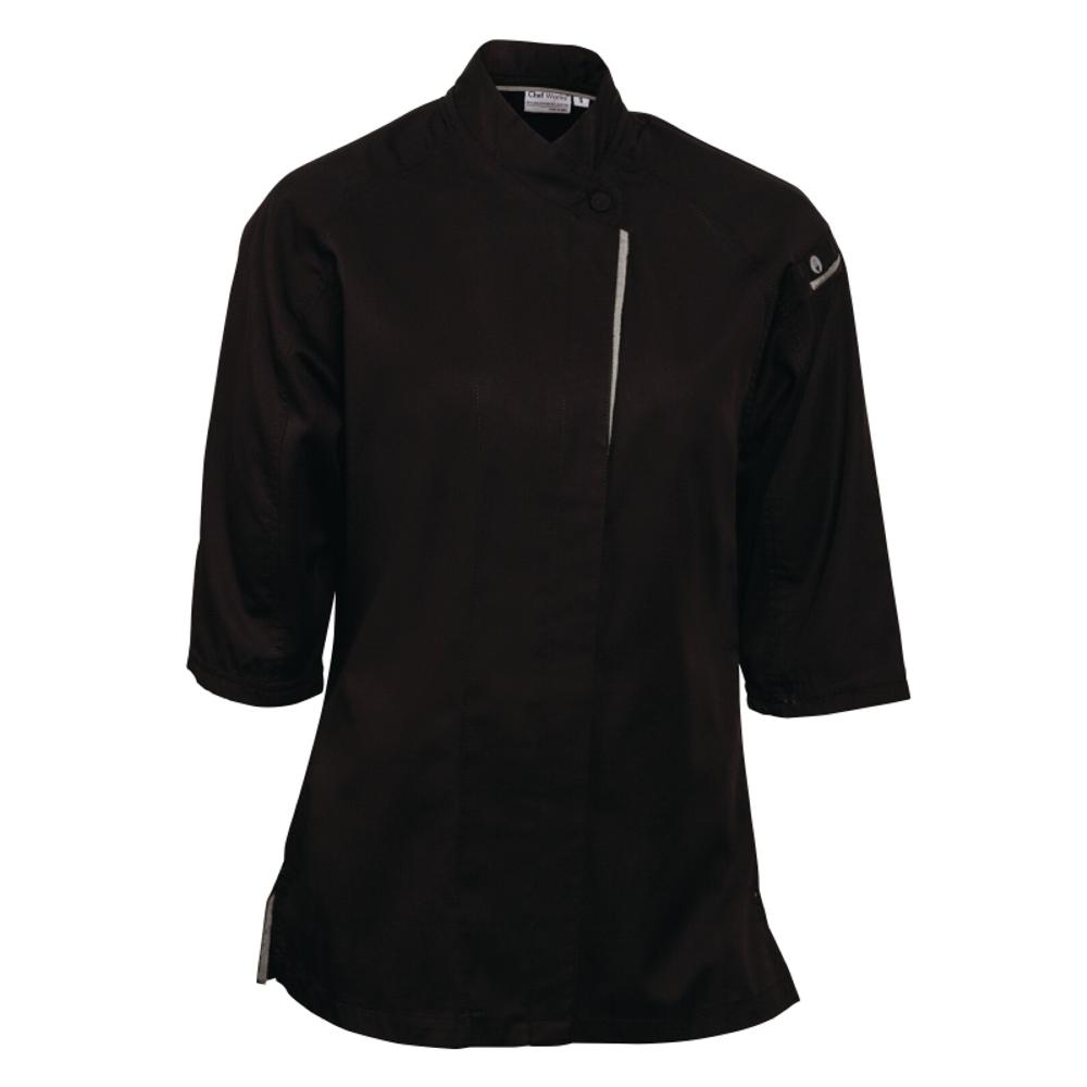 Cool Vent Verona Ladies Chefs Coat - Black (XS)