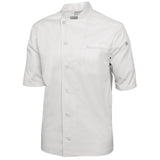 Chef Works Valais Chef Coat - White with Grey VENTED Panels