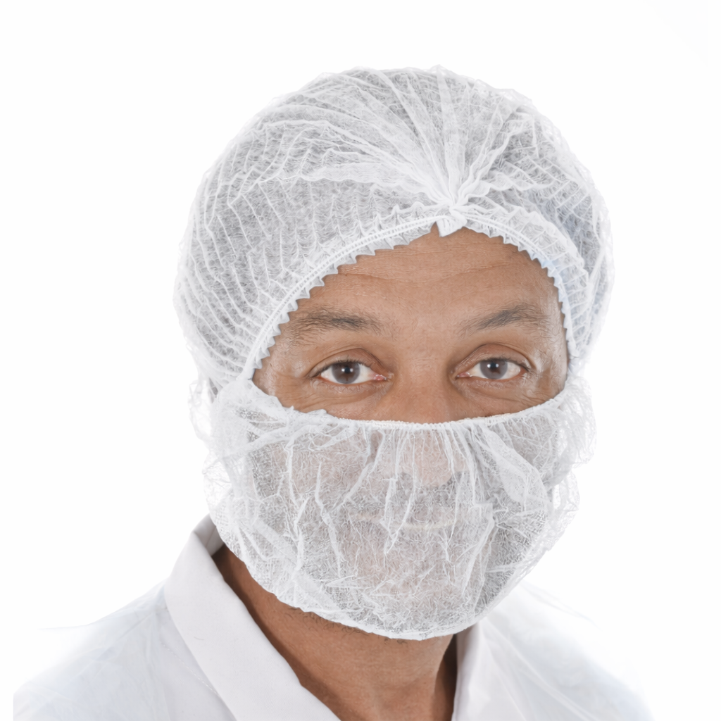 Disposable White Beard Cover / Snood