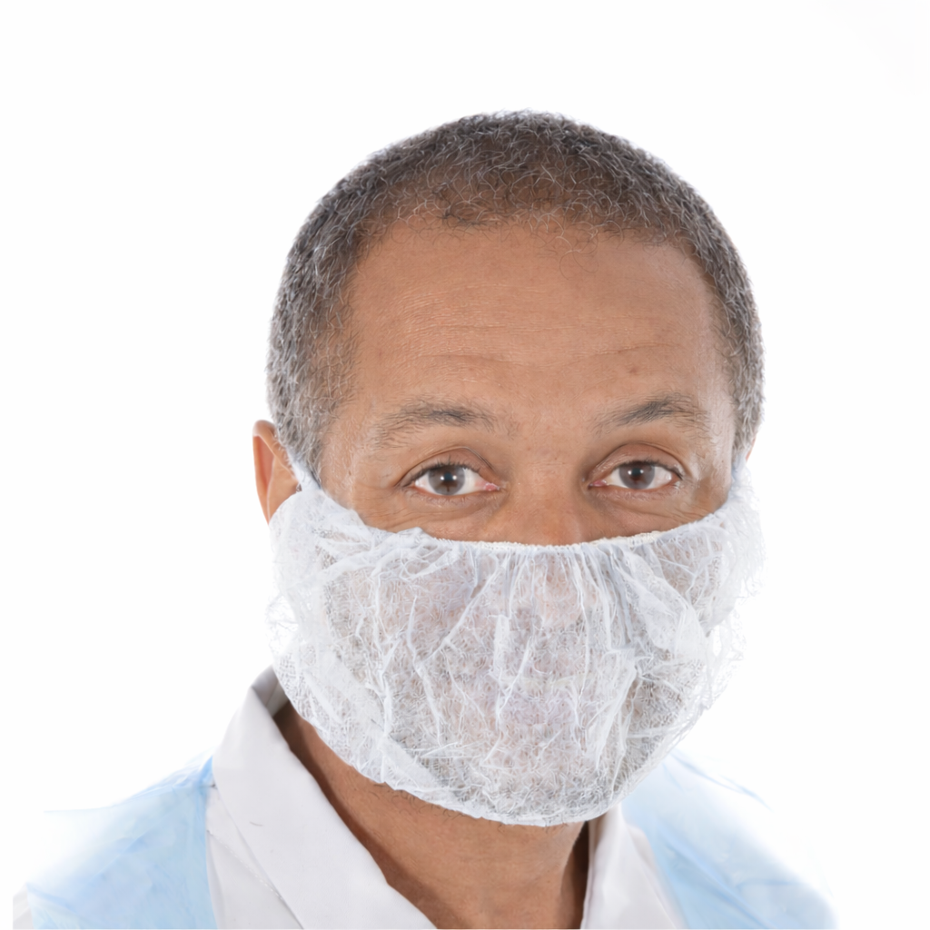 Disposable White Beard Cover / Snood