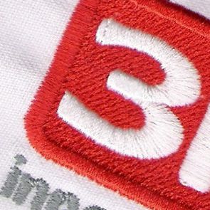 Professional embroidered logo on custom clothing