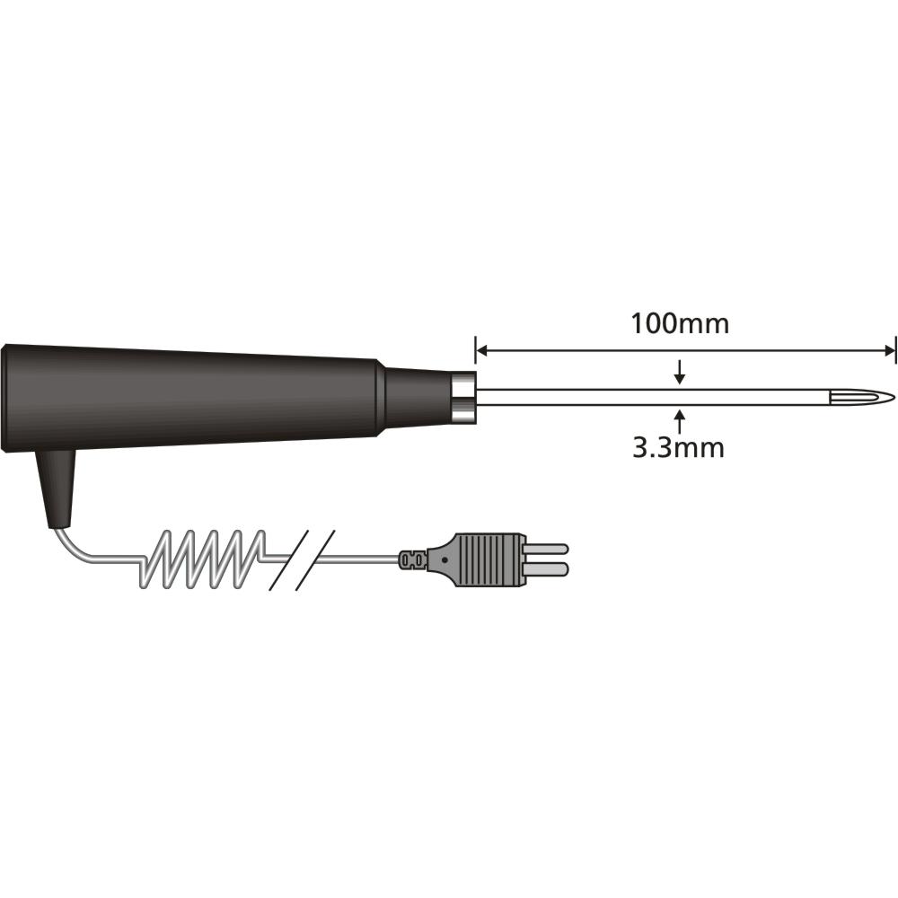 Comark General Purpose K Air Probe - Fast Response - High Temperature Range (AK21M)