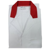 White Lab Coat with Red Collar - Men's (Unisex)