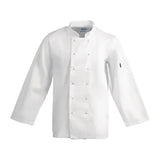 Vegas Chefs Jacket (Long Sleeve) - White
