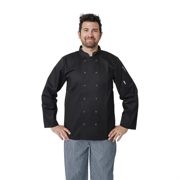 Vegas Chefs Jacket (Long Sleeve) - Black