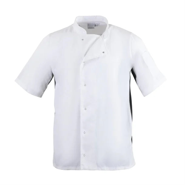 Whites Nevada Unisex Chef Jacket Black & White