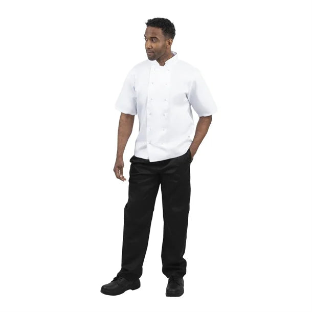 Boston White Chef Jacket (Short Sleeve)