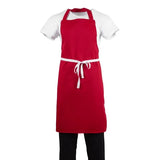 Red Full Length Bib Apron