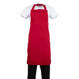 Red Full Length Bib Apron