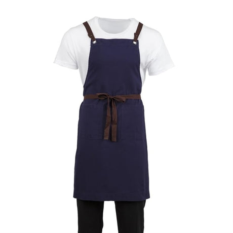Southside Cotton Canvas Bib Apron Navy Blue