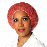 Red Bouffant Mob Caps