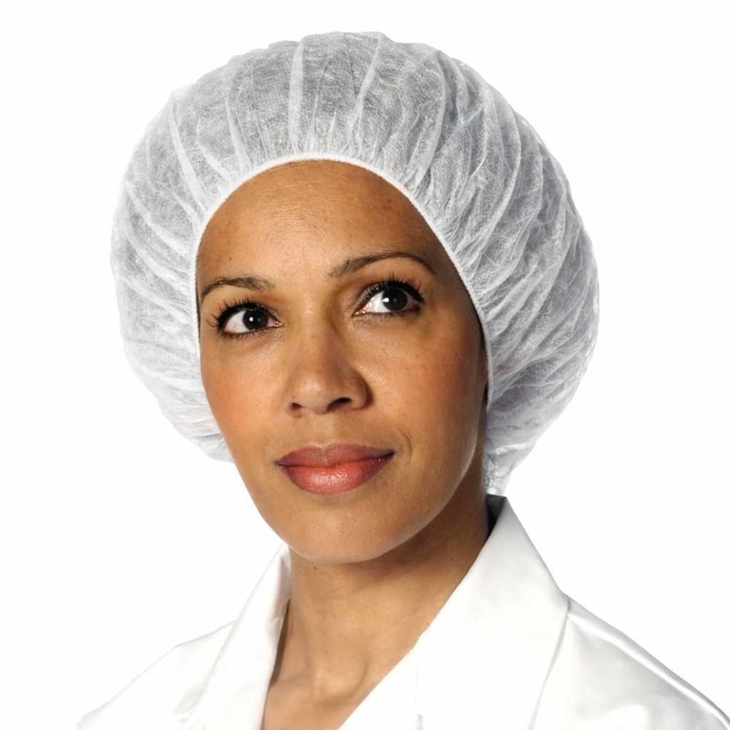 White Bouffant Mob Caps