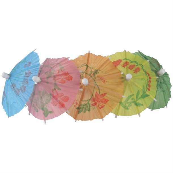 Fiesta Recyclable Paper Parasols Mixed Colours (144 Pack)