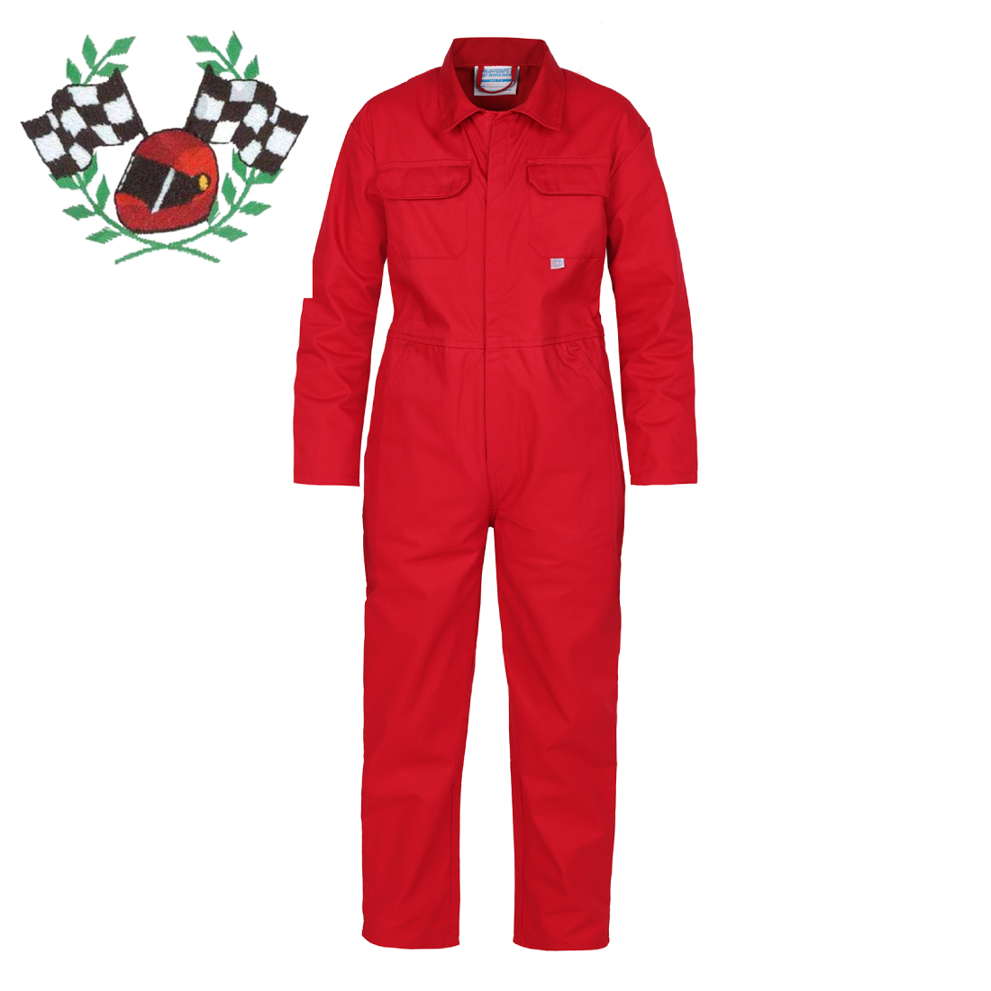 Kids Racing Motif Emblem "Themed" Coveralls