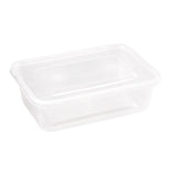 Fiesta Recyclable Plastic Microwavable Containers with Lid (250 Pack)
