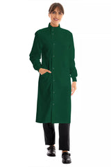 Premium Green Howie Lab Coat with Knitted Cuffs