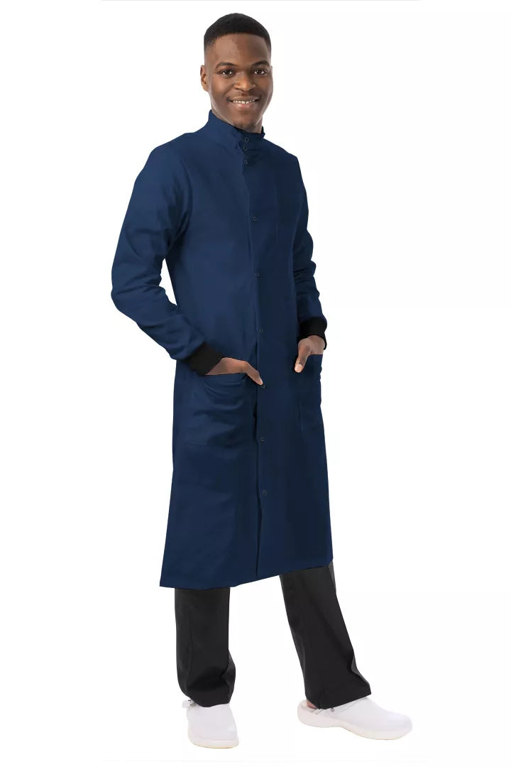 Premium Navy Howie Lab Coat with Knitted Cuffs