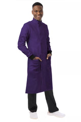 Premium Purple Howie Lab Coat with Knitted Cuffs