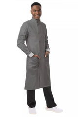 Premium Grey Howie Lab Coat with Knitted Cuffs