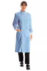Premium Sky Blue Howie Lab Coat with Knitted Cuffs